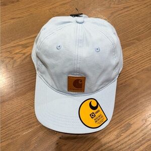 NWT Carhartt Strapback Dad Hat Men's One Size OSFM Canvas Cap Light Blue Hook